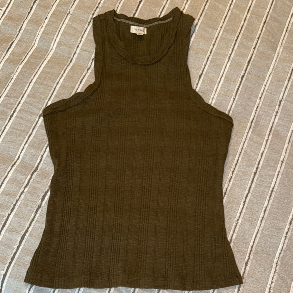 Pilcro by Anthropologie Olive Tank Top